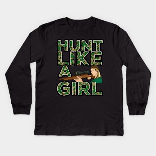 Hunt Like a Girl Kids Long Sleeve T-Shirt